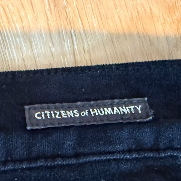 Citizens of Humanity Avedon Velvet Pants Low-Rise Skinny Leg Black - Picture 12 of 12